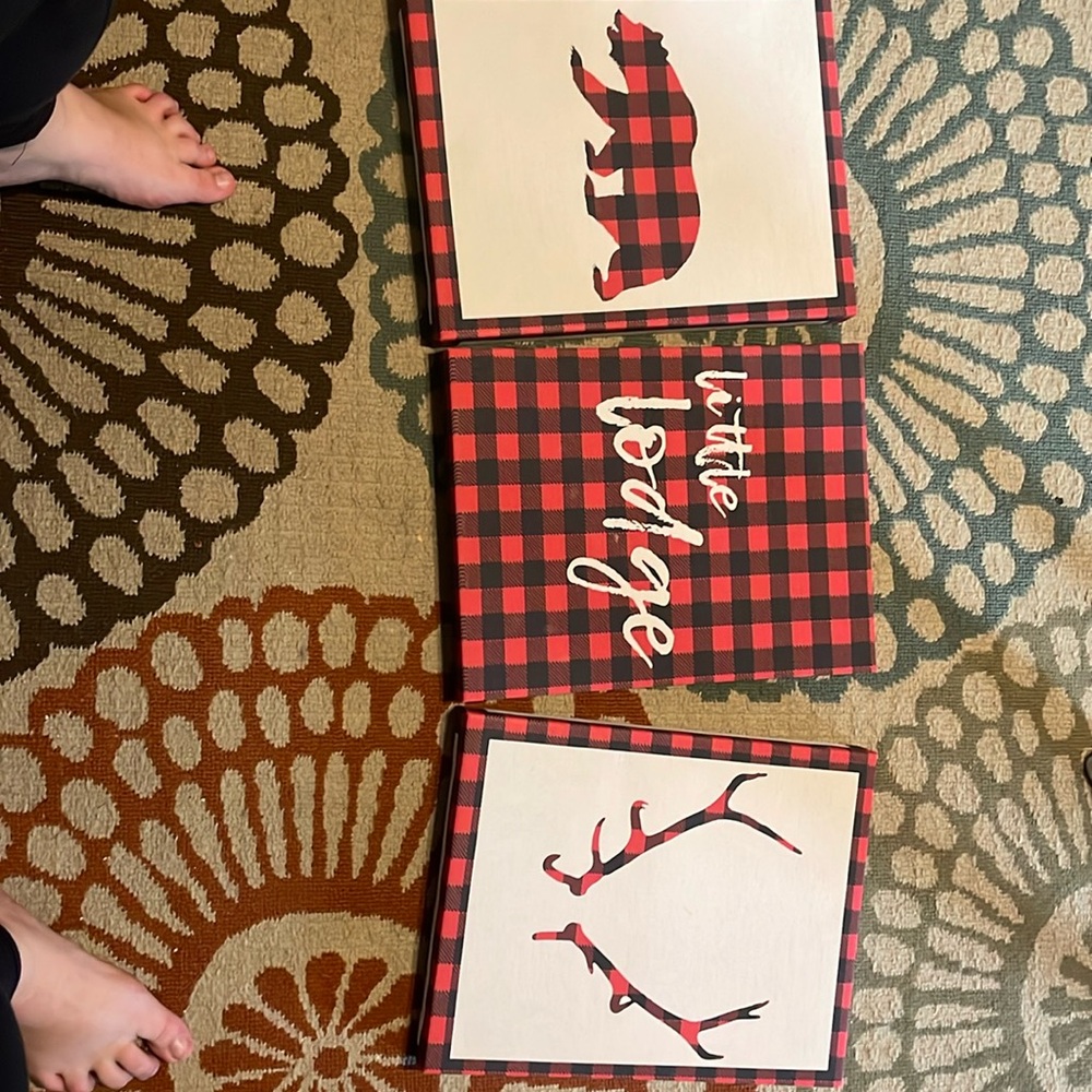 Wall Art buffalo Plaid